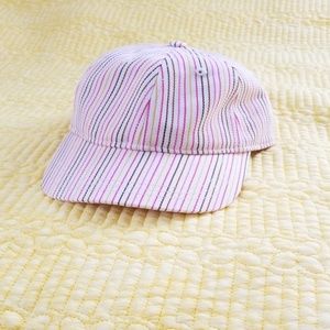 Madewell baseball cap in pink multistripe NWT